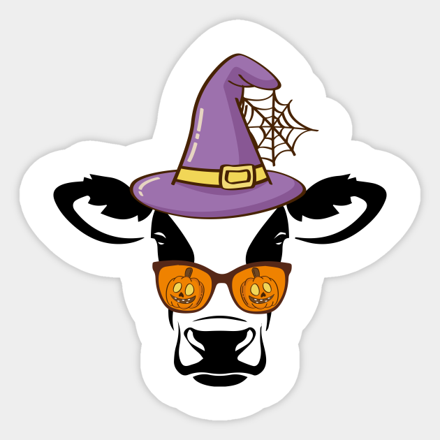 Halloween cow - Halloween Cow - Sticker | TeePublic
